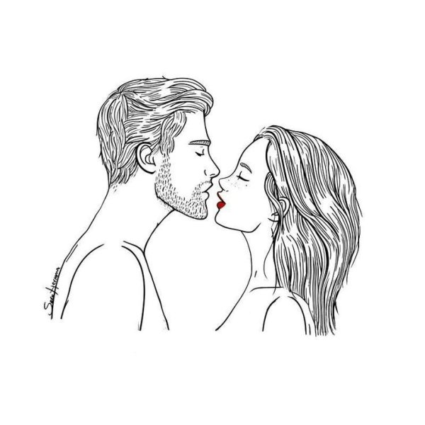 Поцелуй для рисования