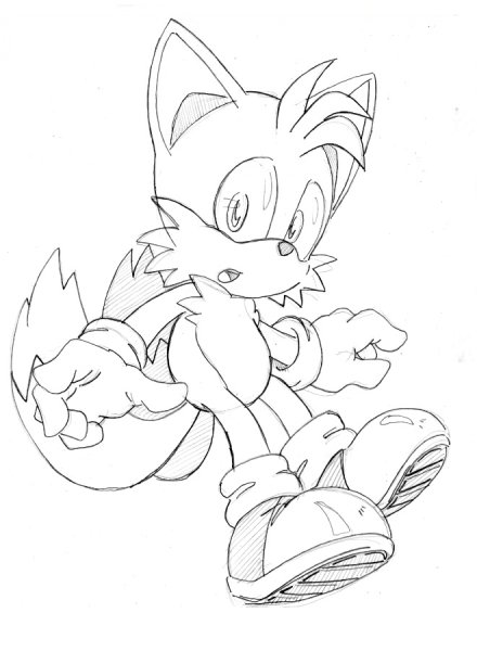 Тейлз Прауэр раскраска