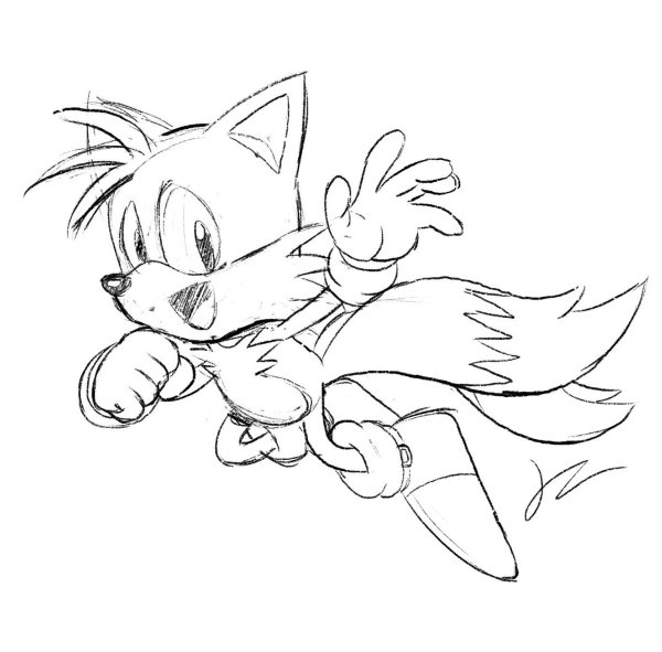 Соник Лисенок раскраска