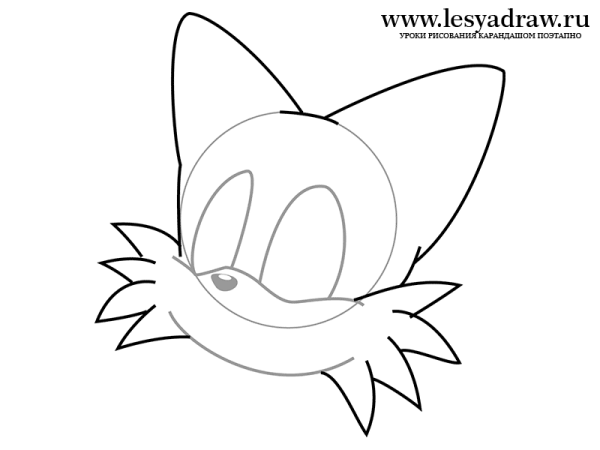 Голова Соника нарисовать