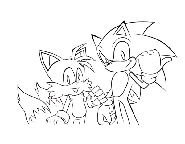 Тейлос и Соник раскраски