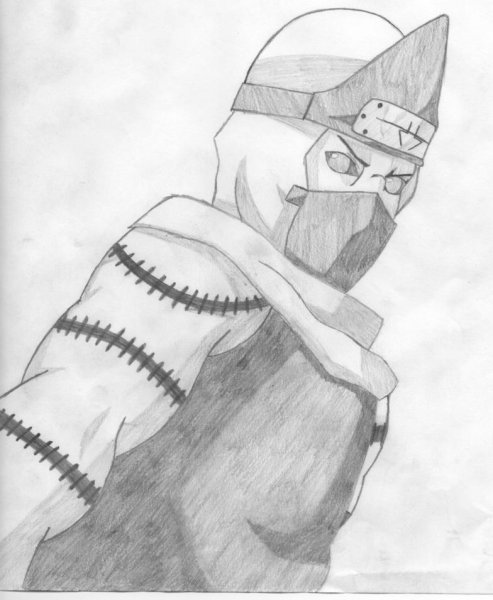 Какузу Наруто арт карандашом