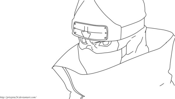 Раскраска Какузу из Наруто