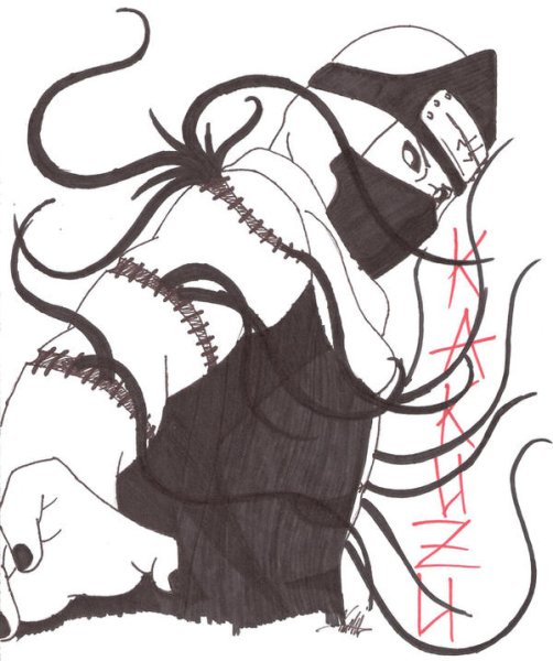 Какузу чёрно белый