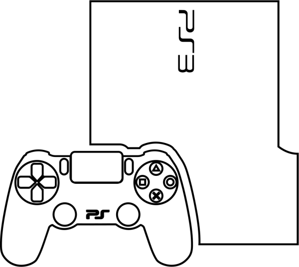 Раскраска геймпад ps5