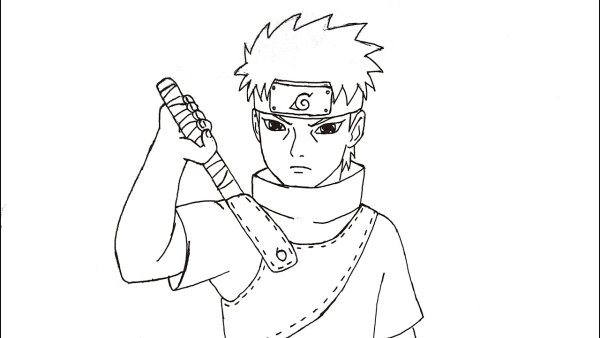Раскраски Наруто Шисуи