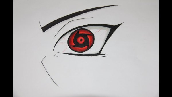 Шаринган в глазах аниме Шисуи