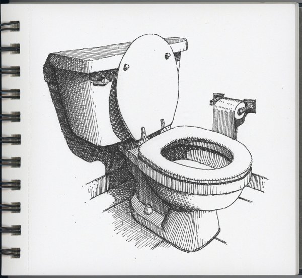 Унитаз рисование