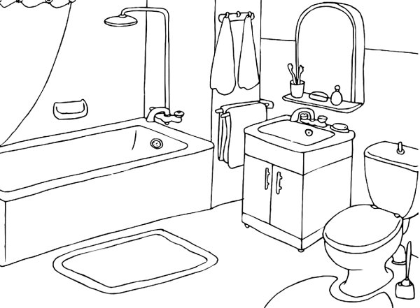 Нарисовать унитаз пошагово