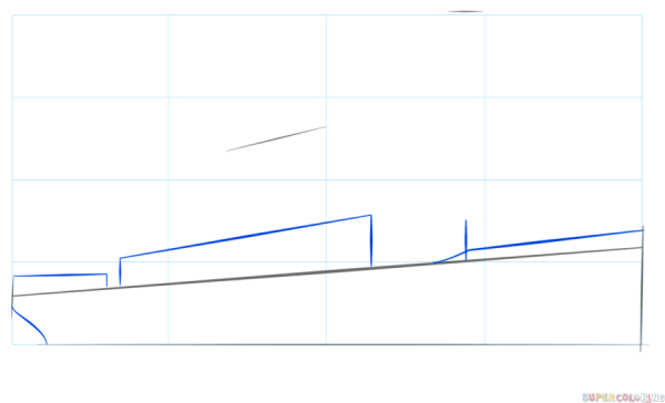 Как нарисовать Пароходик на полке Наброски