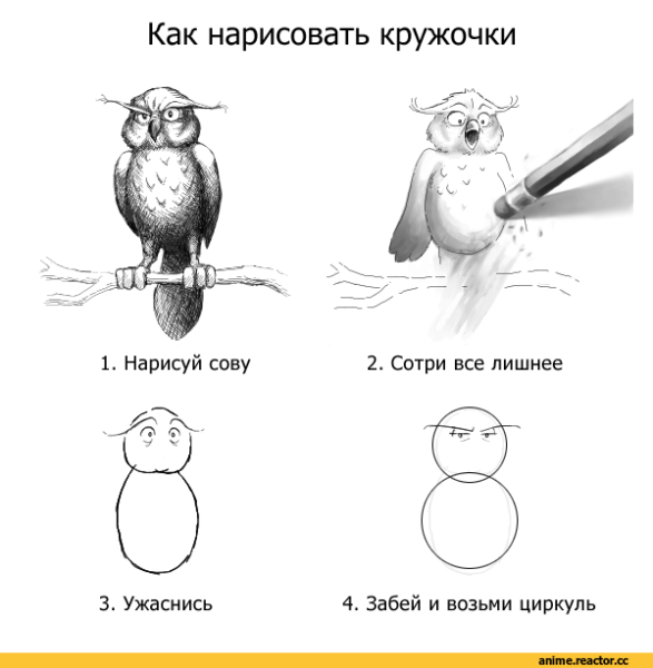 Нарисовать сову Мем