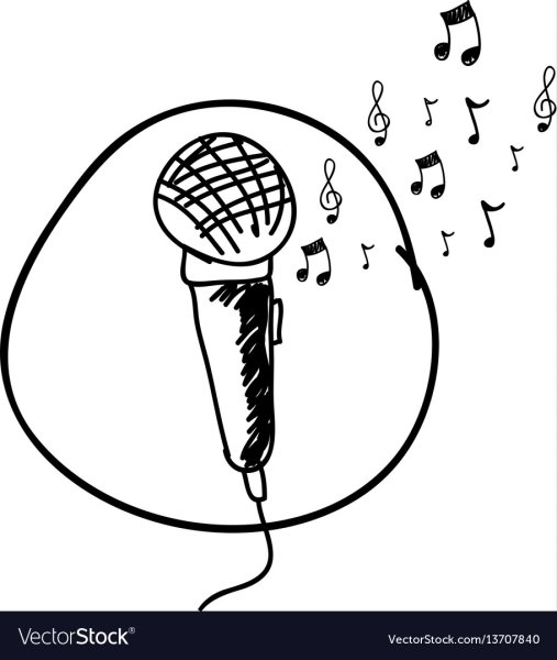 Микрофон рисовать легко