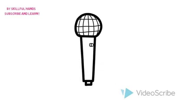 Микрофон рисунок карандашом