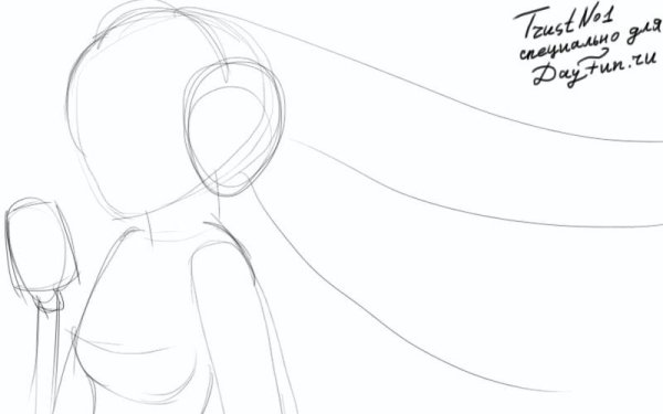 Как нарисовать человека с микрофоном