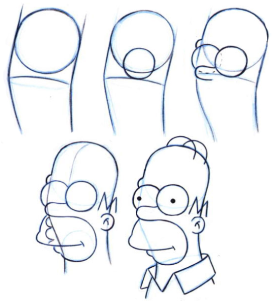 Нарисовать Симпсона поэтапно