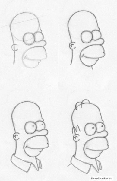 Срисовать Симпсонов Гомера