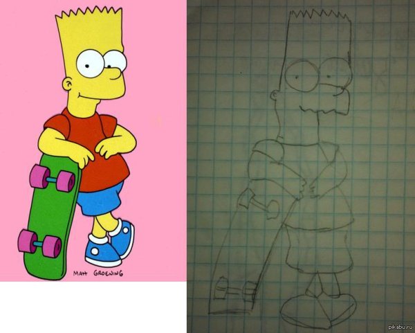 Рисовать Барта Симпсона