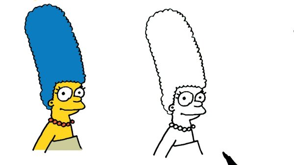 Мардж симпсон рисунок