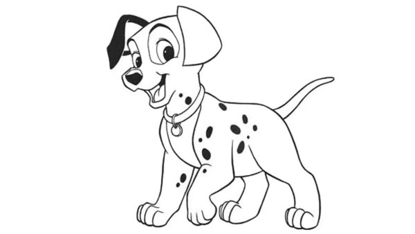 Собака далматинец раскраска для детей