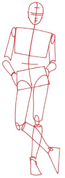 Пошаговое рисование Марионетки