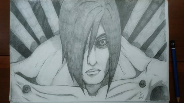 Срисовки аниме Наруто Нагато