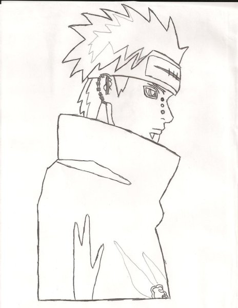 Раскраска аниме Наруто Пейн