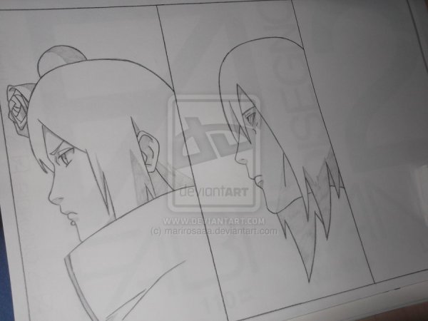 Яхико и Конан Нагато для срисовки