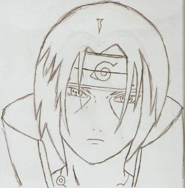 Наруто для срисовки Итачи