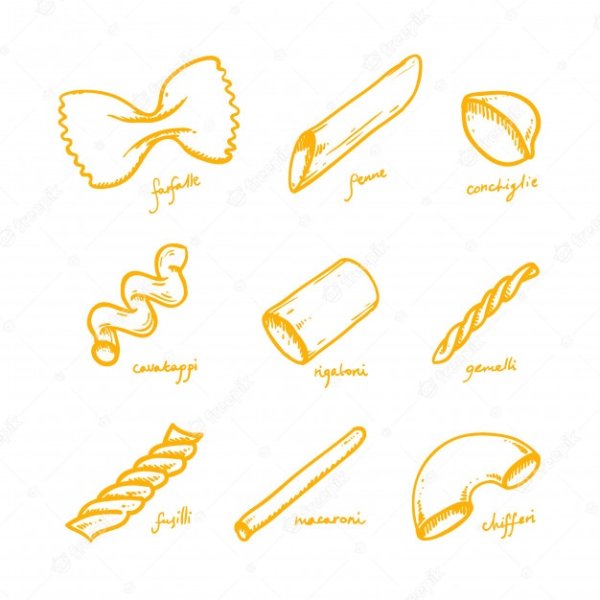 Макароны карандашом