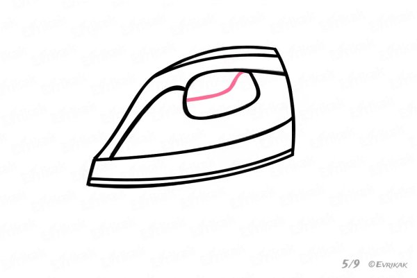 Утюг раскраска для детей