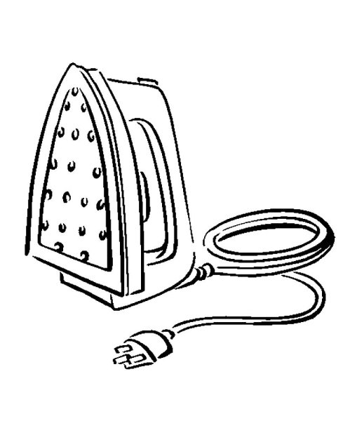 Утюг раскраска для детей