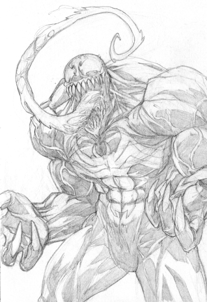 Веном Карнаж карандашом