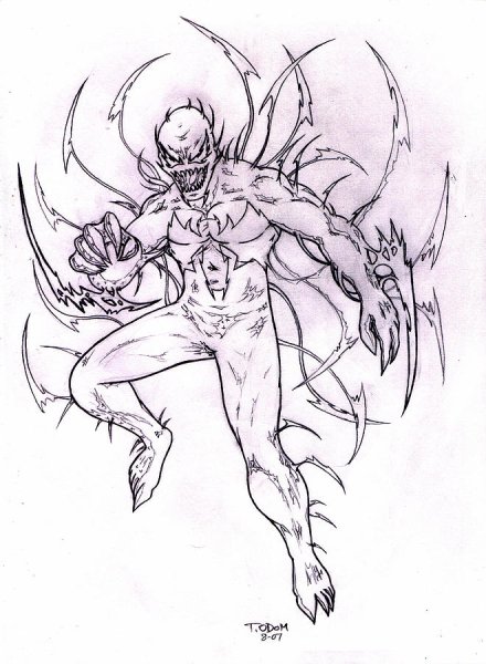 Карнаж Симбионт раскраска