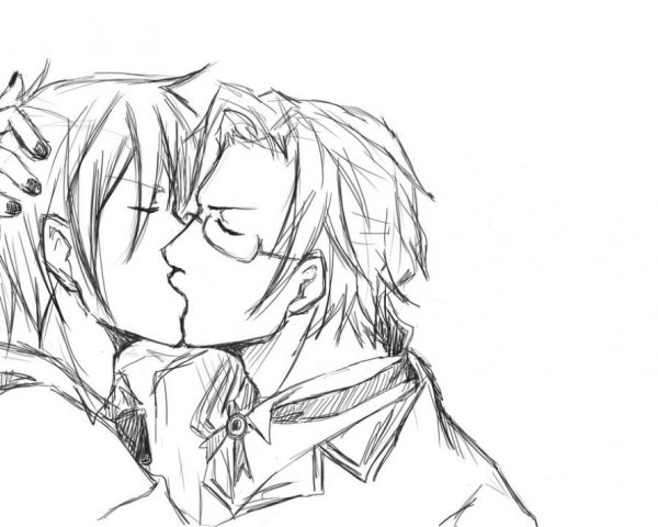 Аниме яой набросок