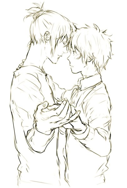 Аниме яой карандашом