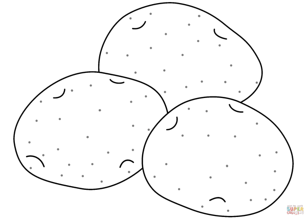 Картофель раскраска