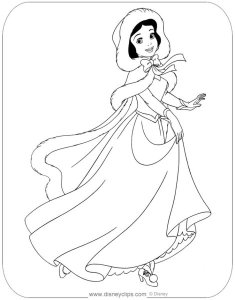 Раскраска Белоснежка