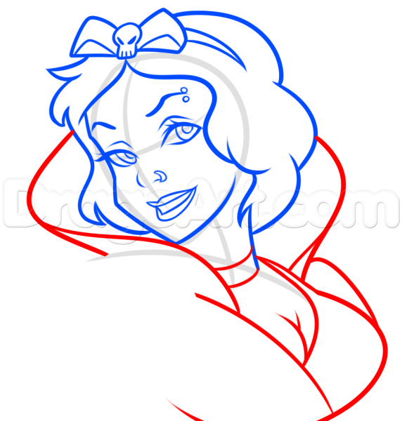 Белоснежка карандашом