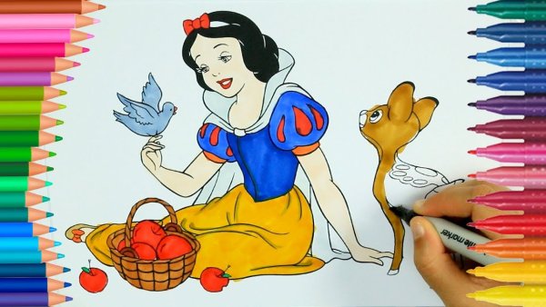 Белоснежка рисунок поэтапно