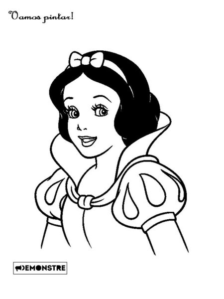 Белоснежка маленькая раскраска