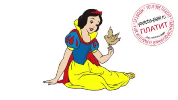 Белоснежка рисовать поэтапно карандашом для начинающих