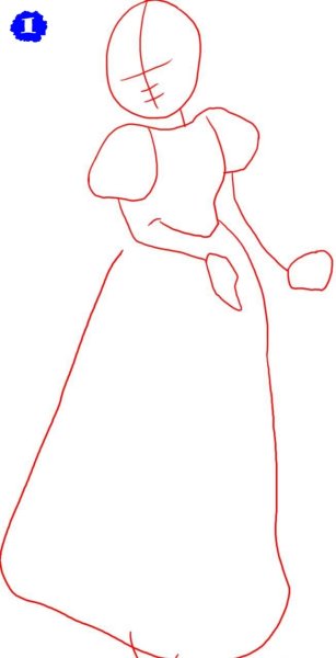 Нарисовать белоснежку