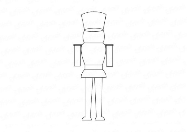 Щелкунчик поэтапное рисование