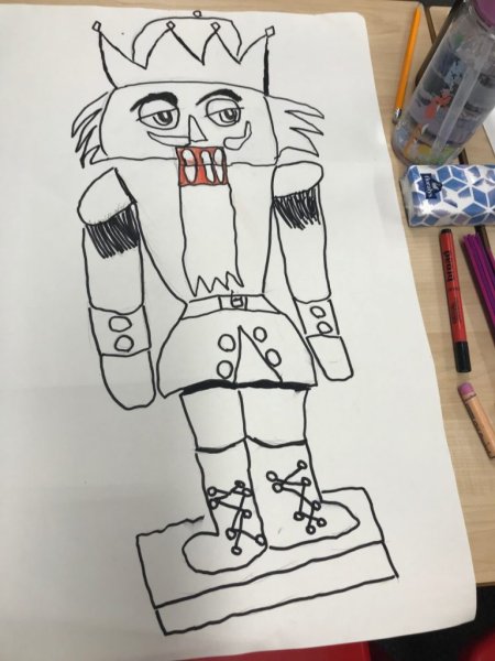 Опыты рисования Щелкунчик