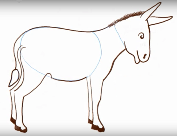 Рисуем ослика