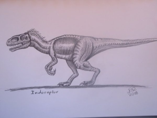 Индораптор нарисовать