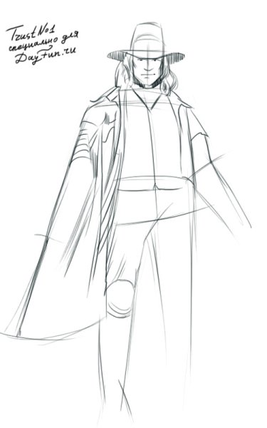 Рисунок человека в плоче