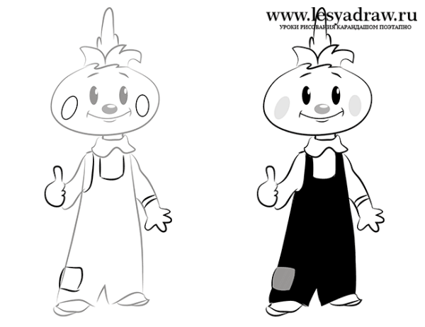 Рисование героев сказки Чиполлино