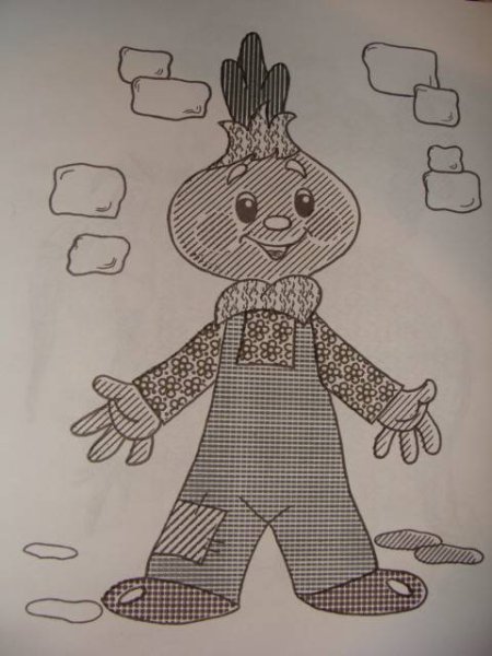 Чиполлино карандашом