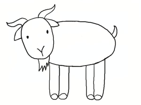 Нарисовать козленка